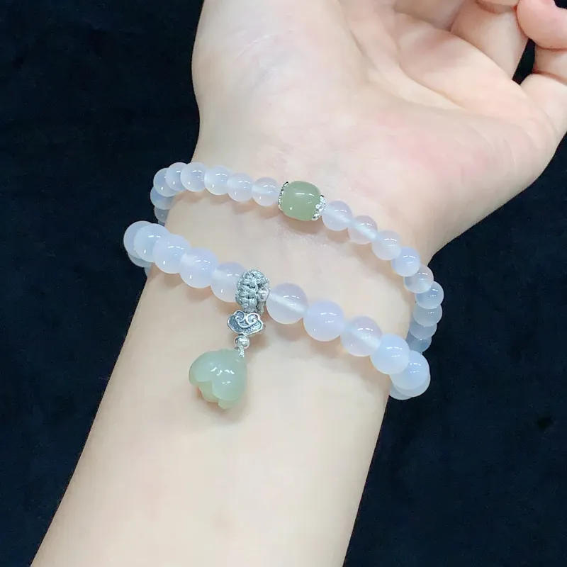 VIVIWELL Bracelets White Jade Unisex-5