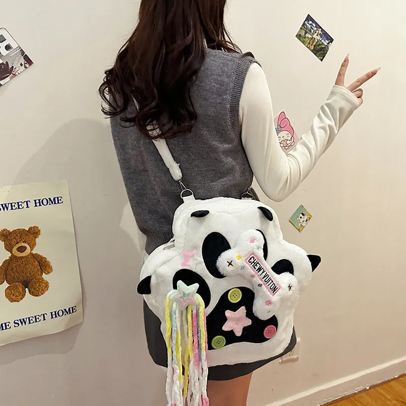 Bywhich Plush Backpack Regular Women's Multicolor-1
