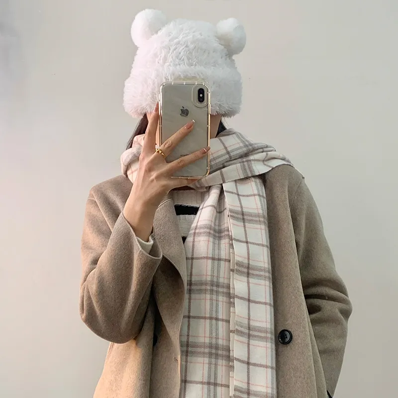VIVIWELL Faux Cashmere Knit Scarves Women's-3
