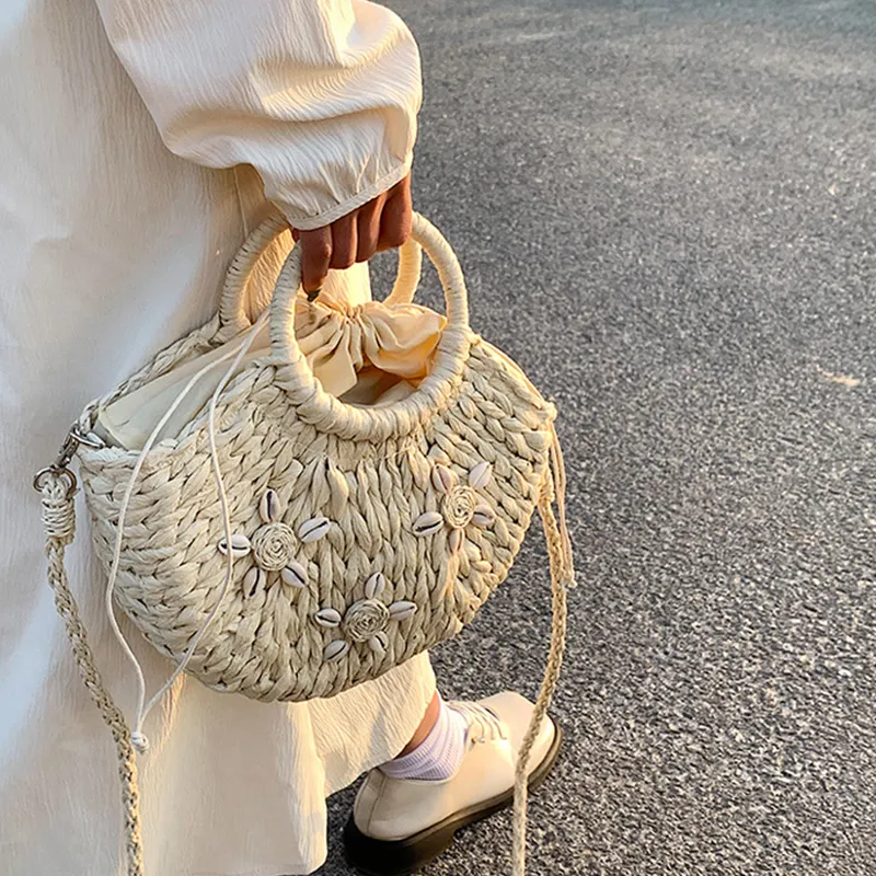 Bywhich Straw One Shoulder Handbag Women's Multicolor-2