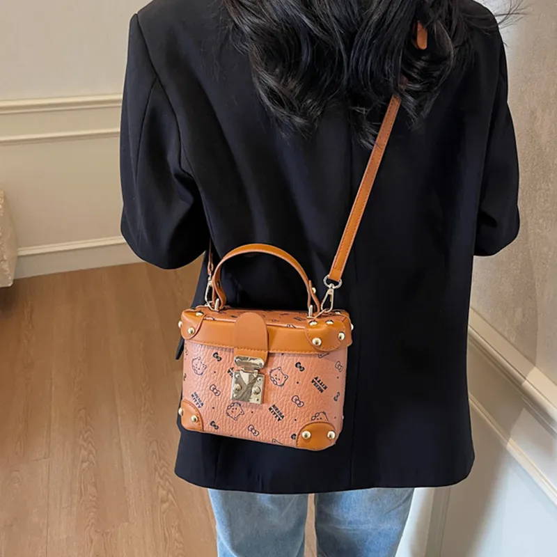 Bywhich PU Box Bag, One Shoulder Handbag Women's Multicolor-2
