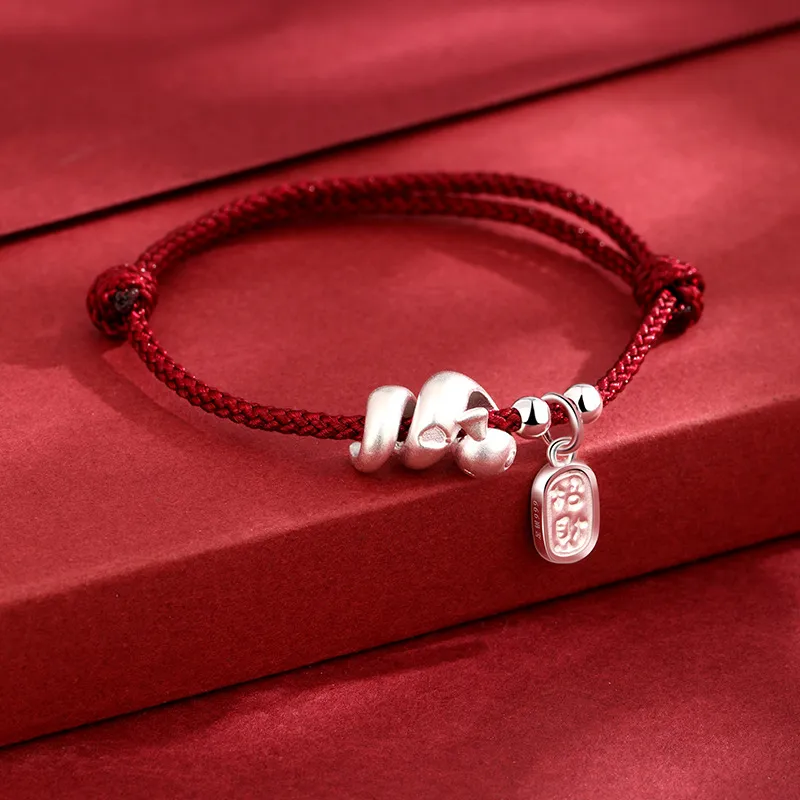 VIVIWELL 999 Fine Silver Woven Hand Rope Unisex-1