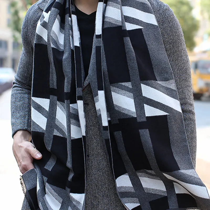 ASTAR HADES Polyester Knit Scarves Men's-2