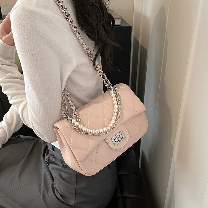 Bywhich PU Shoulder Bag Crossbody Bag Regular Women's Black/White/Pink/Silver-3