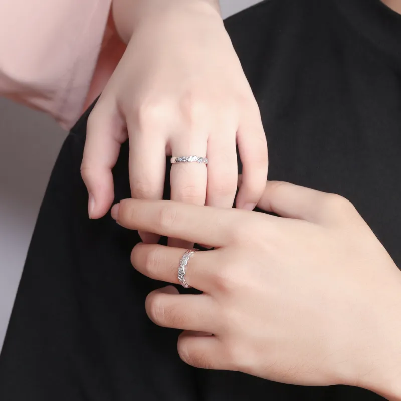 YINSHANGYA 999 Fine Silver Rings Unisex-3