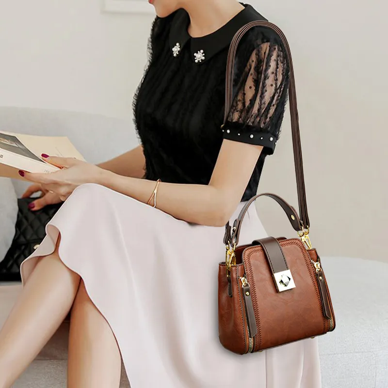Bywhich PU One Shoulder Handbag Women's Multicolor-3