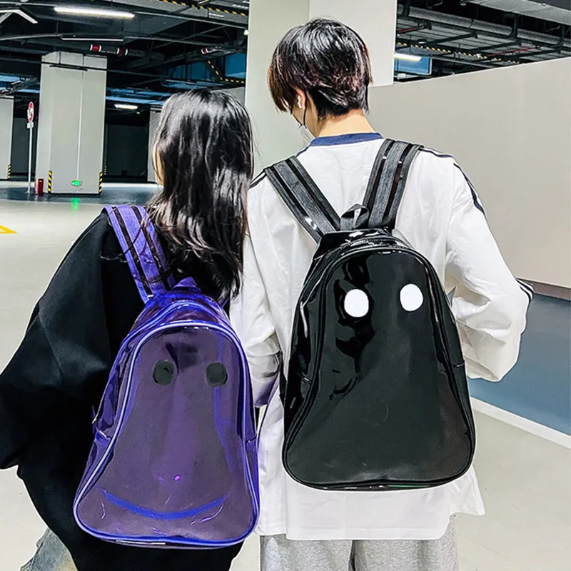 Bywhich PVC Backpack Regular Unisex White Green-11