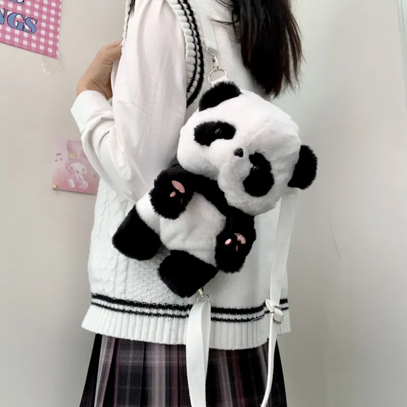 Bywhich Plush Shoulder Bag Backpack Regular Women's White-2