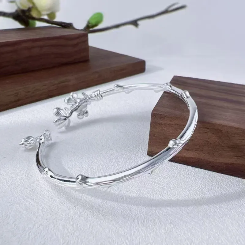 VIVIWELL S999 Fine Silver Sterling Silver Bracelets Women's-1
