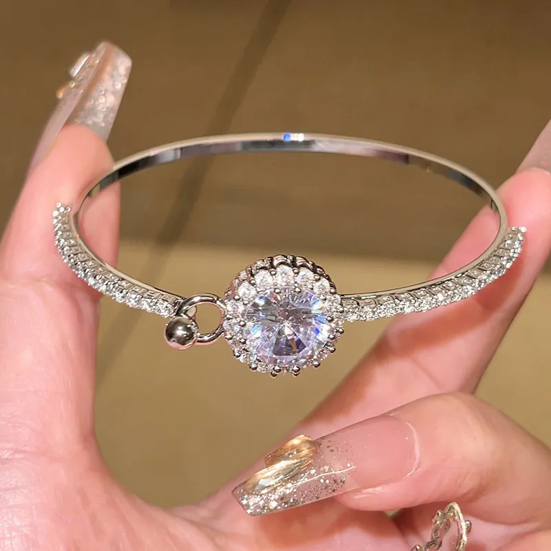 VIVIWELL Zircon Bangles Women's-2