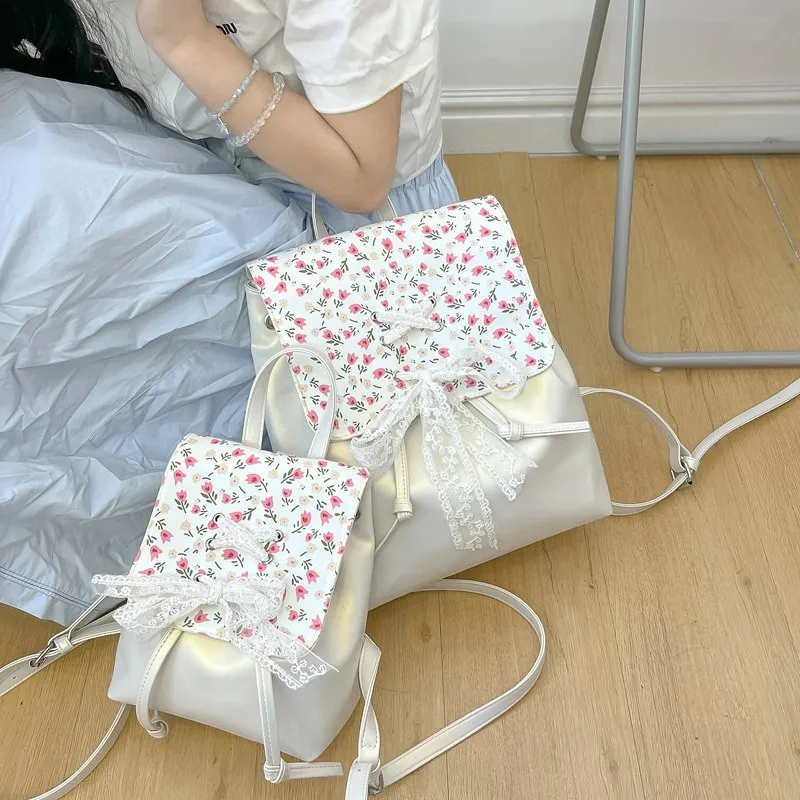 Bywhich PU Backpack Regular Women's Milk White-2