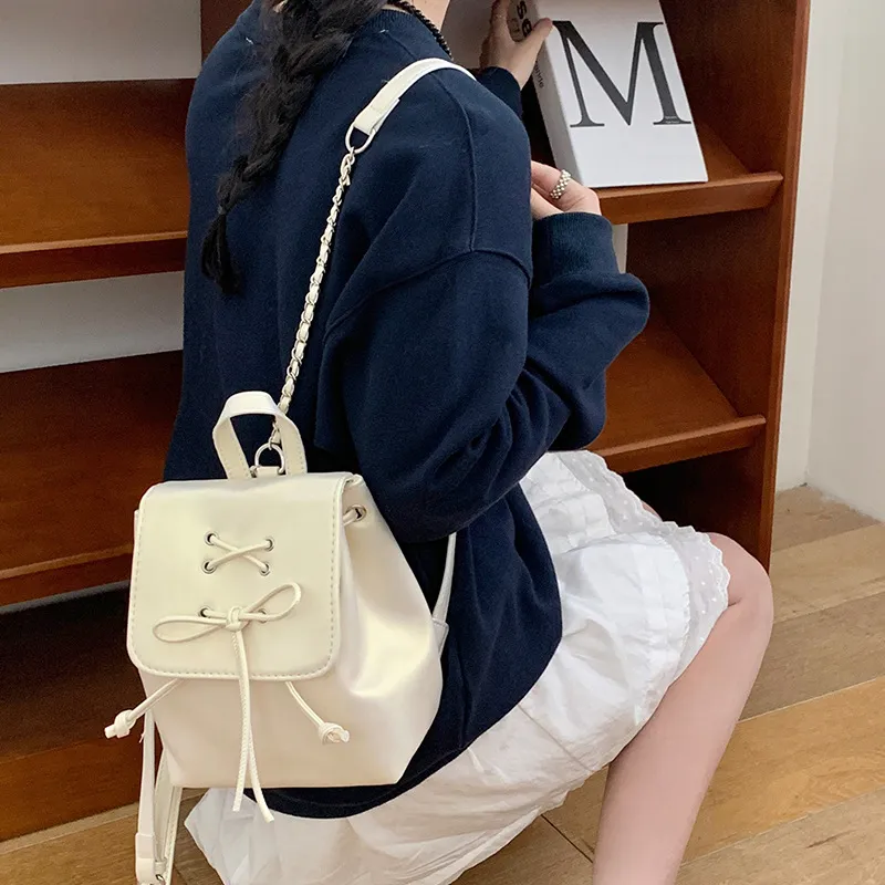 Bywhich PU Backpack Regular Women's Pink/White-10