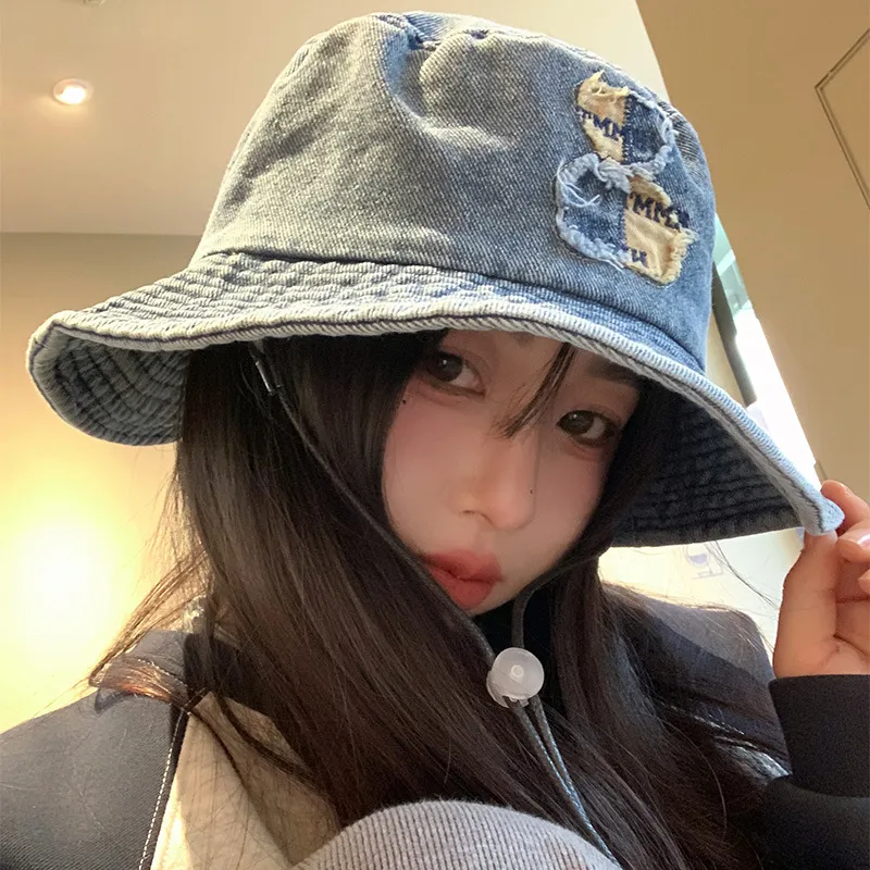 VIVIWELL Denim Bucket Hats Women's-1