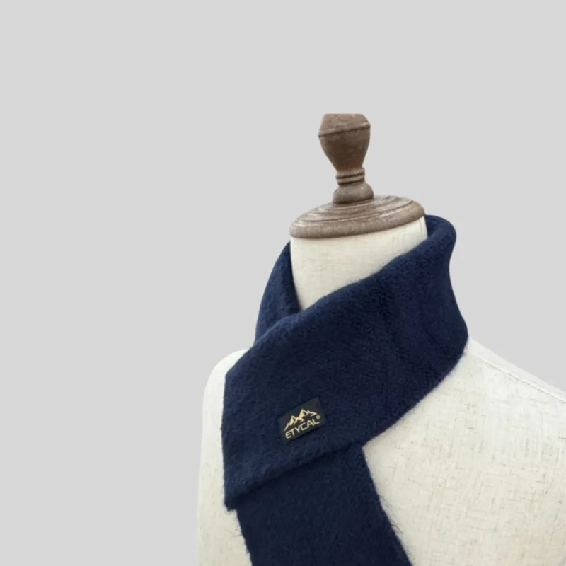 ASTAR HADES Acrylic Knit Scarves Unisex Dark Gray/Navy Blue-3
