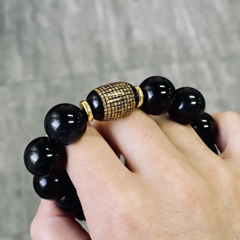 ASTAR HADES Obsidian Jade Bracelets Men's-1