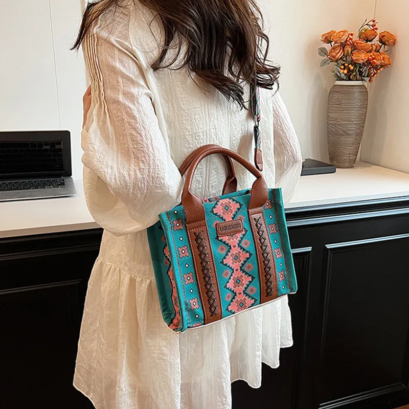 Bywhich Canvas Crossbody One Shoulder Handbag Regular Women's Multicolor-8