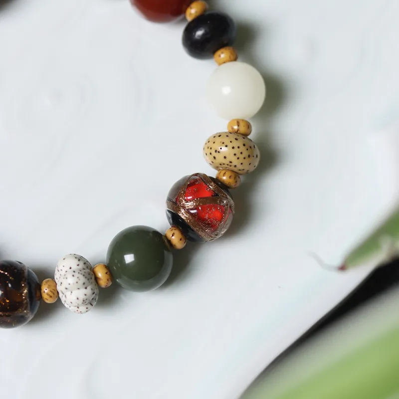 ASTAR HADES Star Moon Bodhi Seeds Bodhi Seed Bracelets Unisex-2