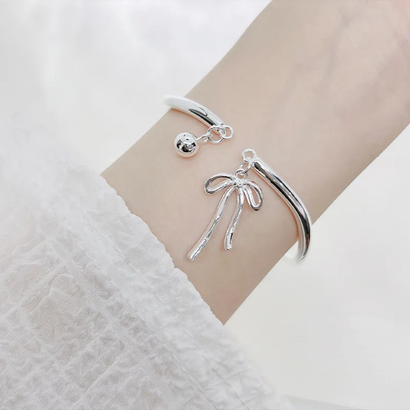 YINSHANGYA S999 Fine Silver Bangles Women's-2