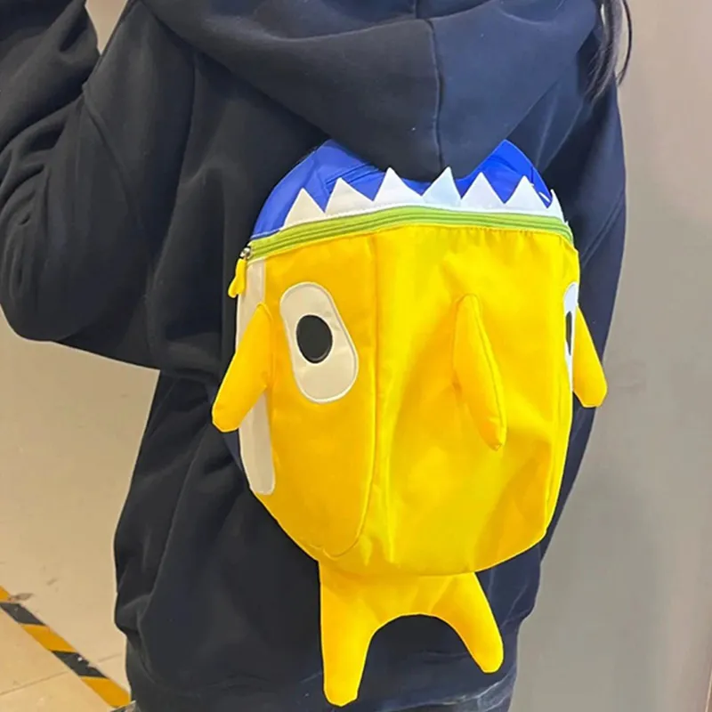 Bywhich Polyester Backpack Regular Unisex Red Yellow Blue-5
