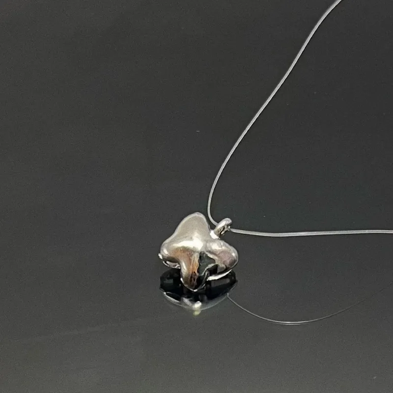VIVIWELL Transparent Fishing Line Necklaces Women's-2