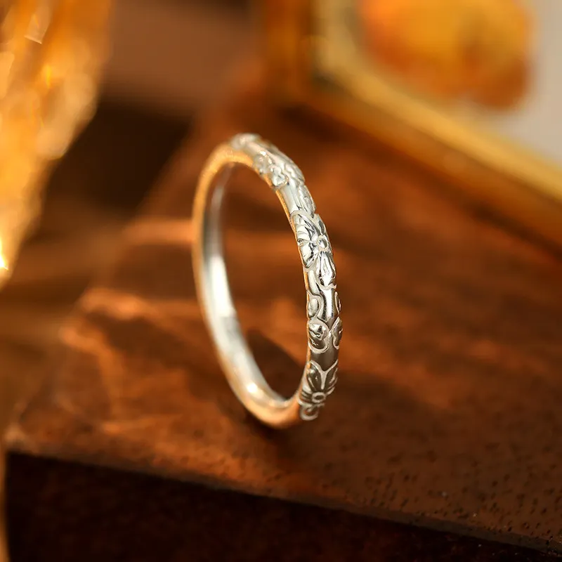 YINSHANGYA S999 Fine Silver Rings Unisex-4