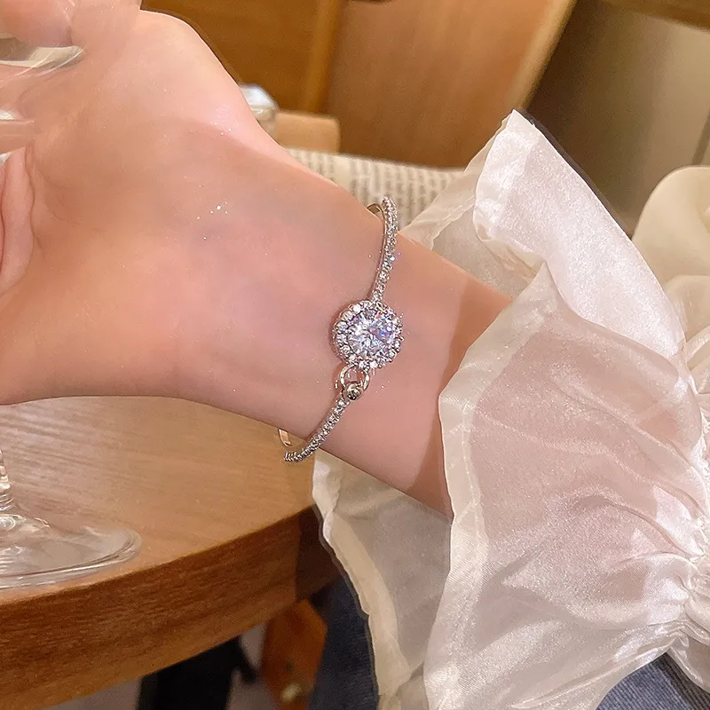 VIVIWELL Zircon Bangles Women's-3