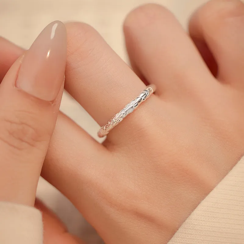YINSHANGYA S999 Fine Silver Rings Unisex-3