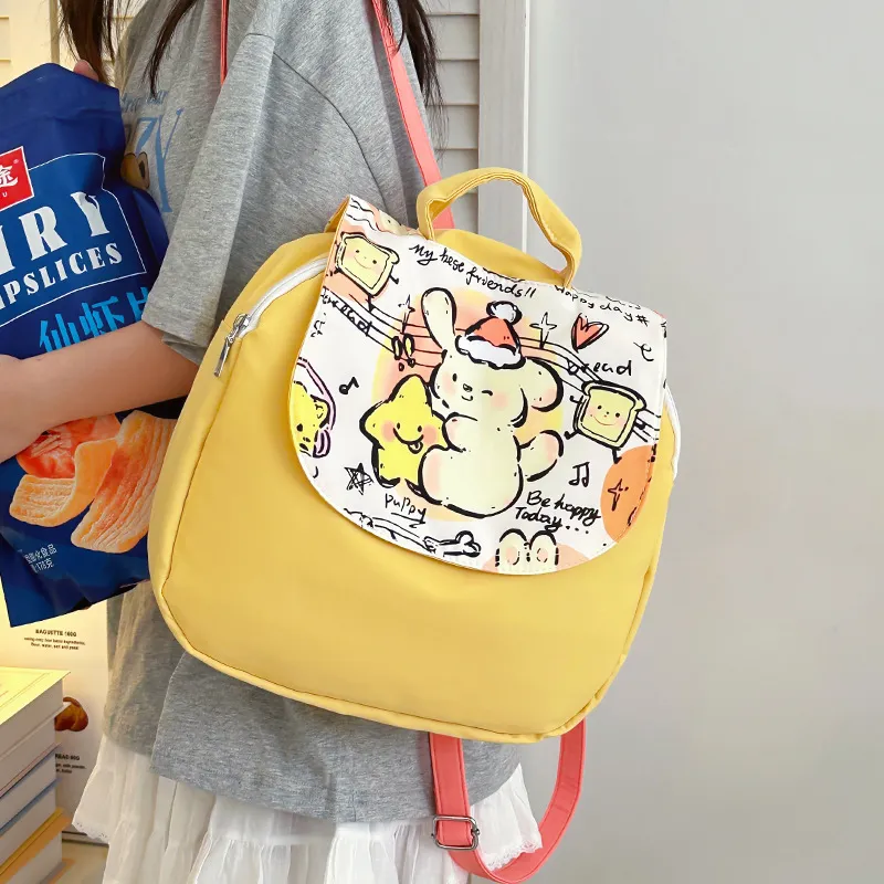 Bywhich Canvas Canvas Bag Backpack Regular Women's Yellow-3