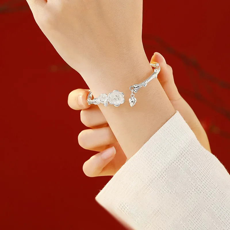 VIVIWELL S999 Fine Silver Sterling Silver Bracelets Women's-3