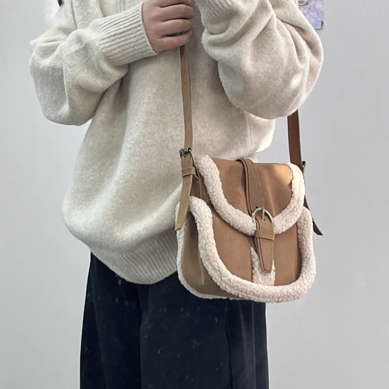 Bywhich Polyester Saddle Bags Shoulder Bags Regular Women's Khaki-2