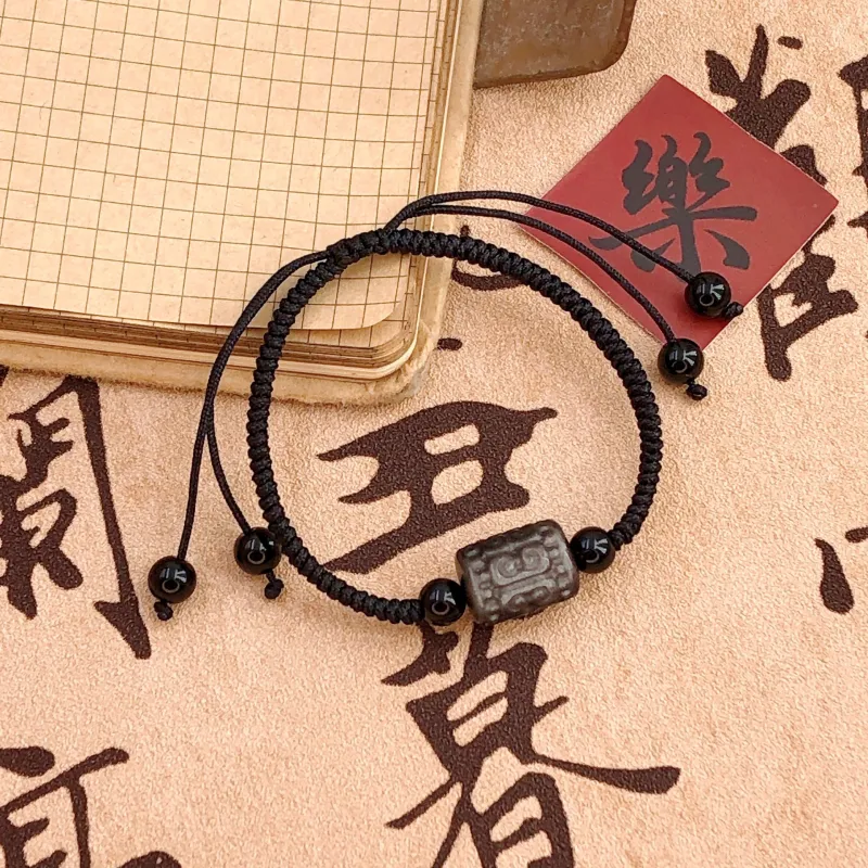 ASTAR HADES Silver Sheen Obsidian Bracelets Unisex-1