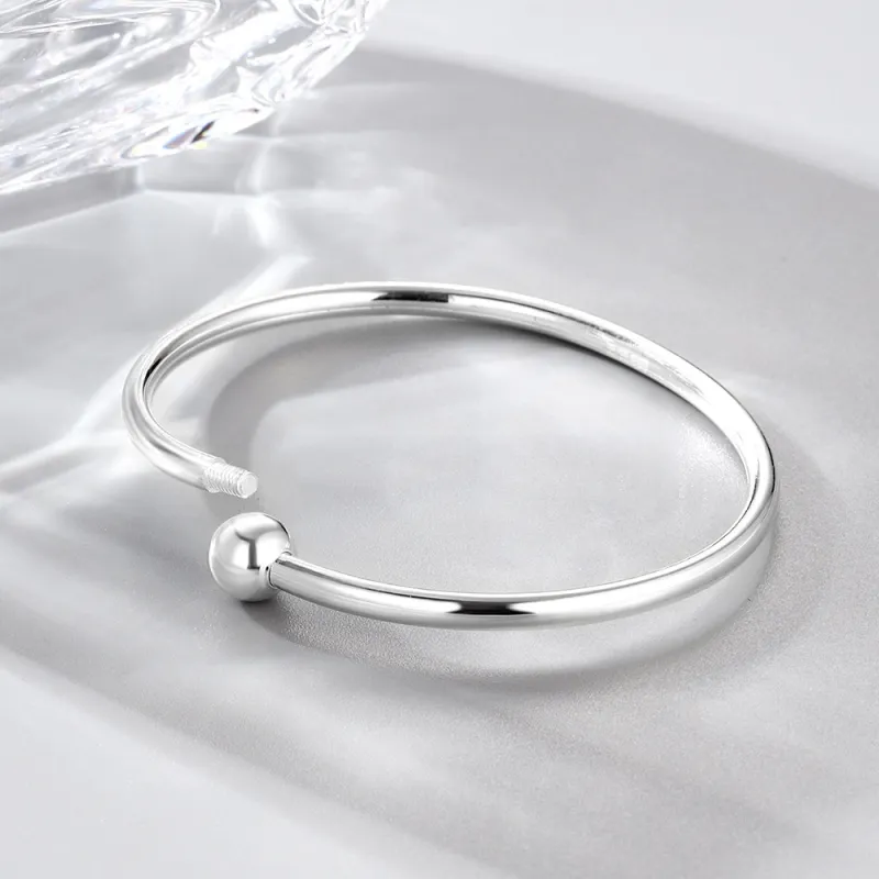 VIVIWELL S925 Silver Bangles Unisex-3