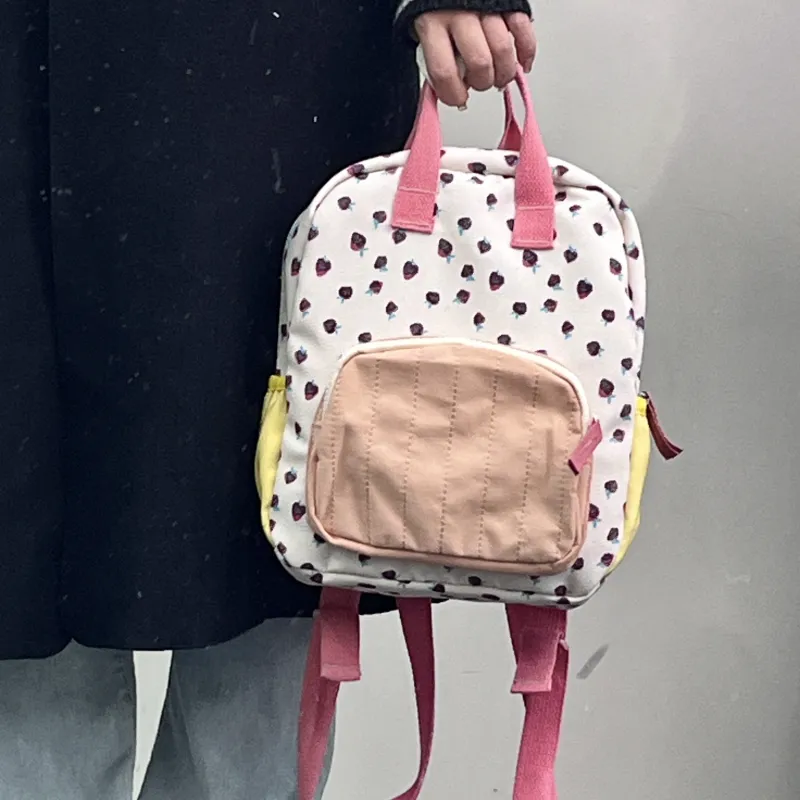 Bywhich Cotton Backpack Regular Women's White Pink-3