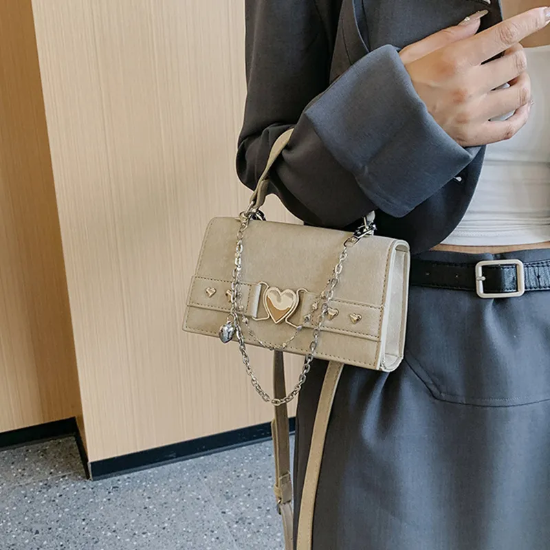 Bywhich PU Crossbody Bags Shoulder Bags Handbags Regular Women's Milk Tea Beige/Blue-2