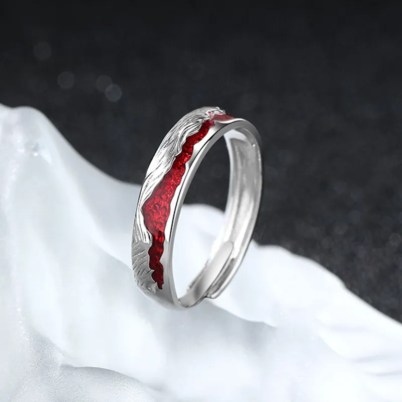 VIVIWELL 999 Fine Silver Rings Unisex-8