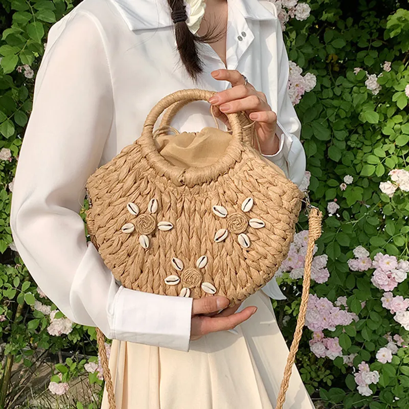 Bywhich Straw One Shoulder Handbag Women's Multicolor-5