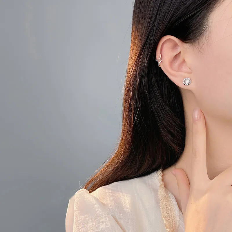 VIVIWELL 999 Fine Silver Stud Earrings Women's-2