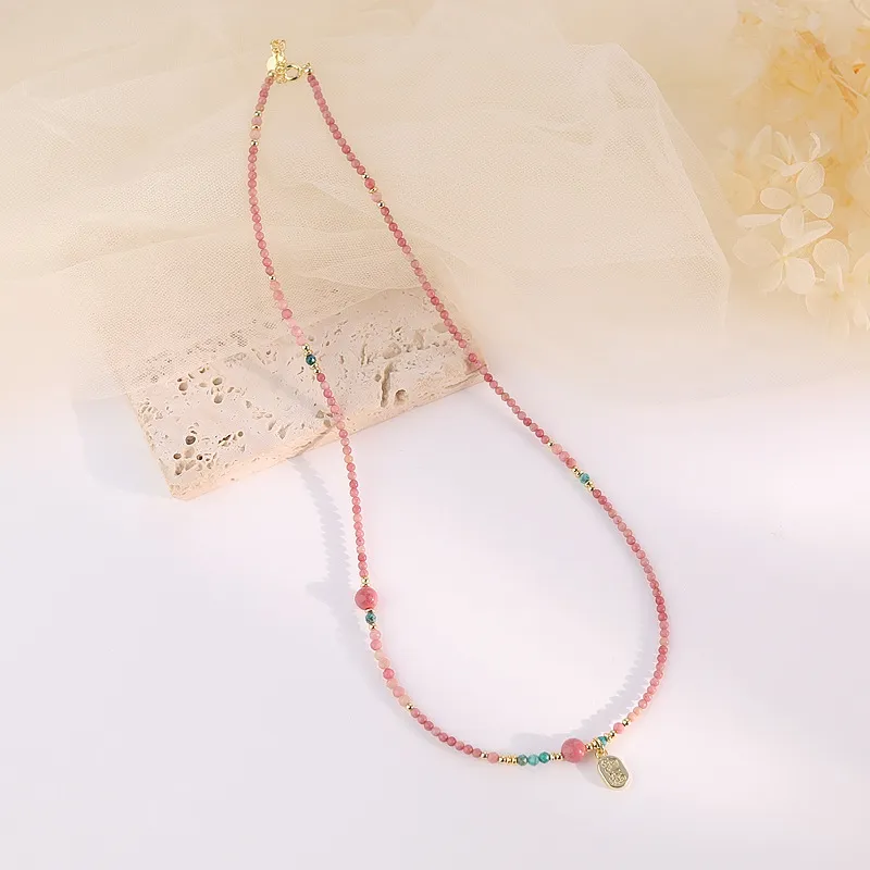 VIVIWELL Red Pattern Stone Bracelets Women's-2