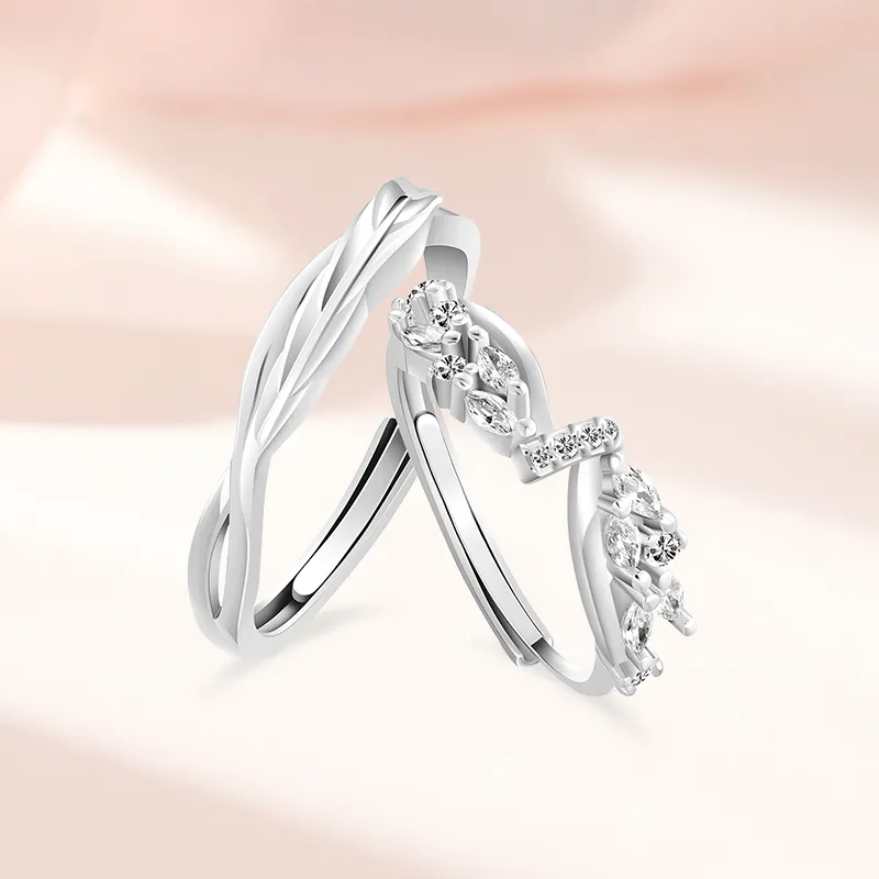 VIVIWELL S925 Silver Rings Unisex-1