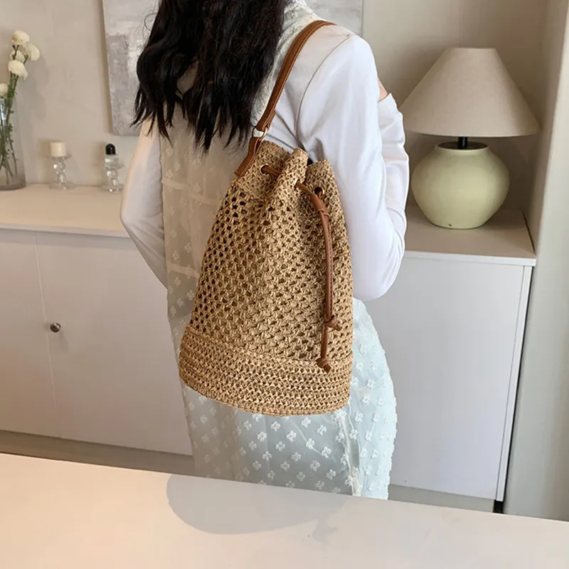 Bywhich Straw Woven Handbag Women's Multicolor-3