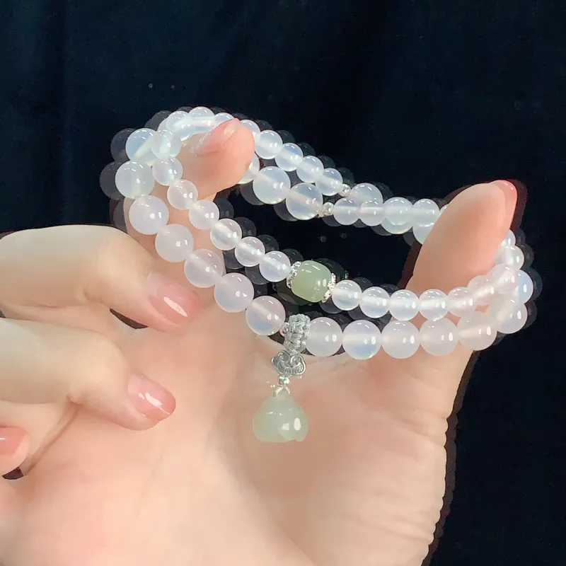 VIVIWELL Bracelets White Jade Unisex-2