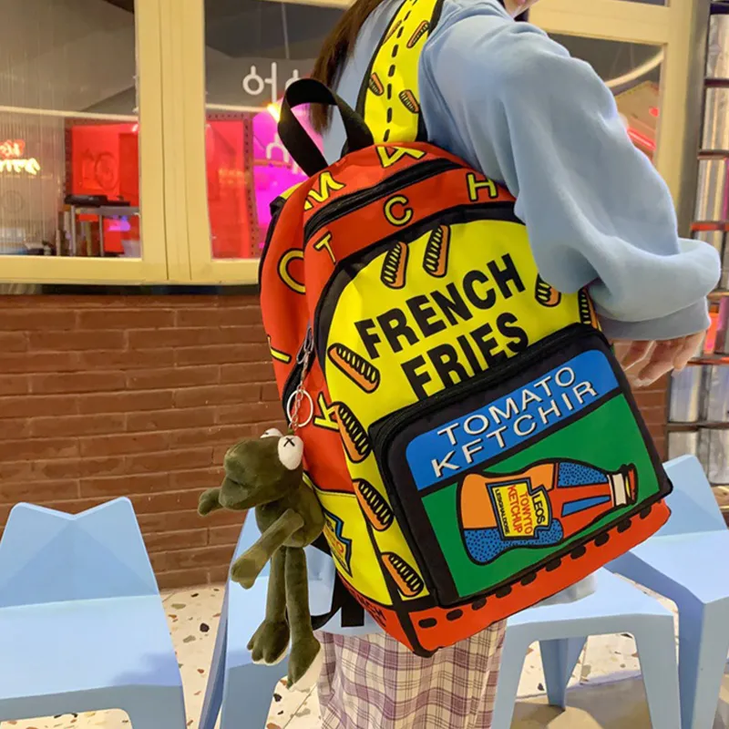 Bywhich Oxford Backpack Unisex Yellow/Light Green-4