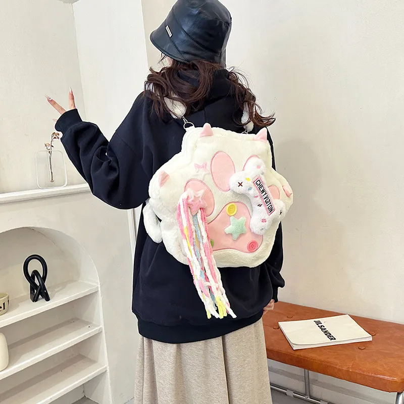 Bywhich Plush Backpack Regular Women's Multicolor-5