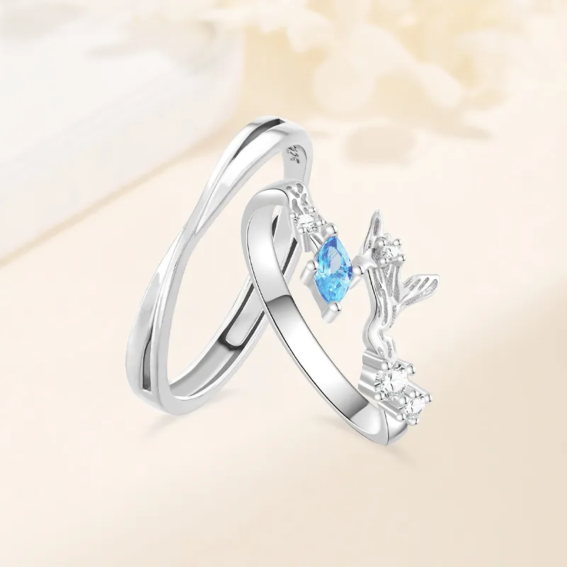 VIVIWELL S925 Silver Rings Unisex-1