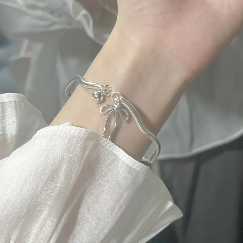 YINSHANGYA S999 Fine Silver Bangles Women's-3