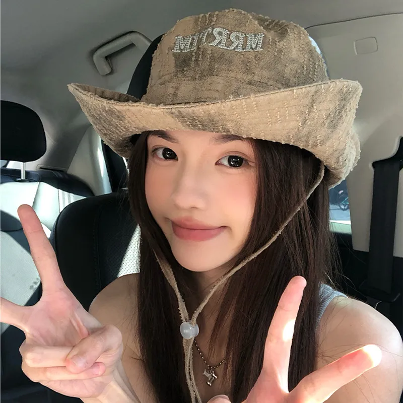VIVIWELL Denim Bucket Hats Unisex-4