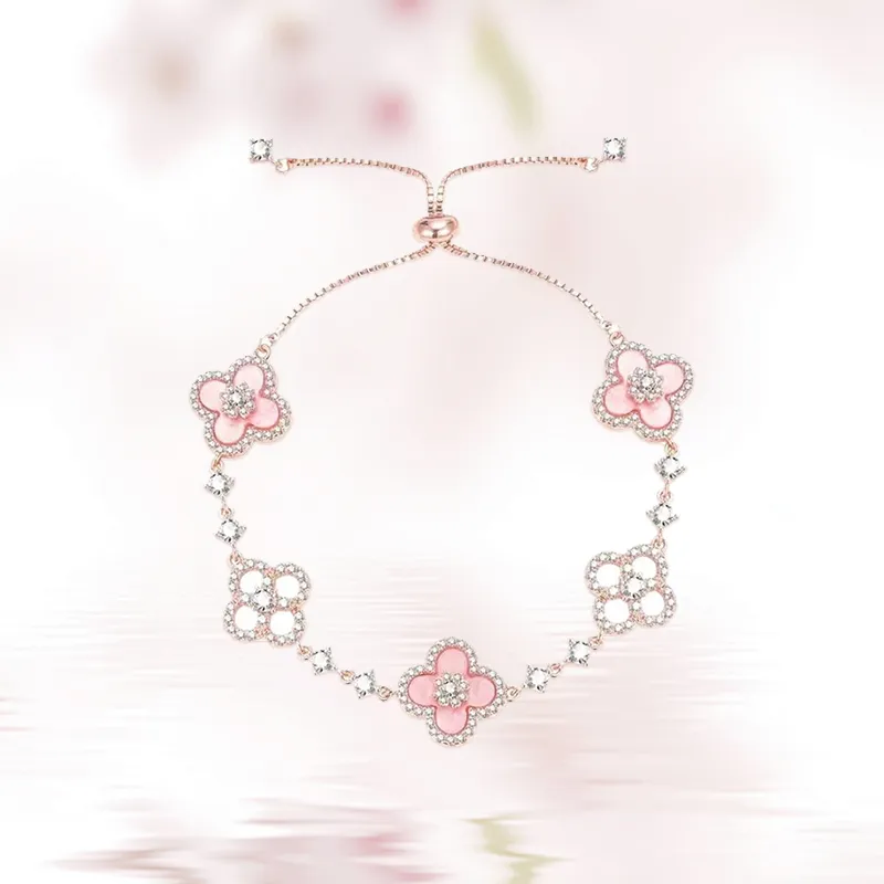 VIVIWELL Alloy Bracelets Women's Pink-1