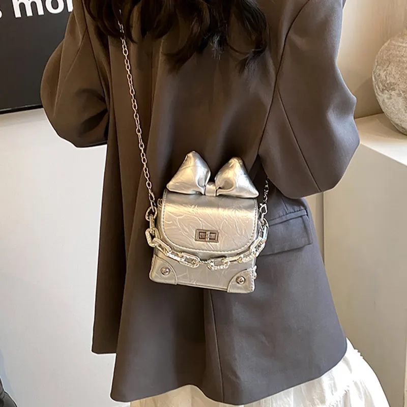 Bywhich PU Crossbody Bag Regular Women's Silver-1