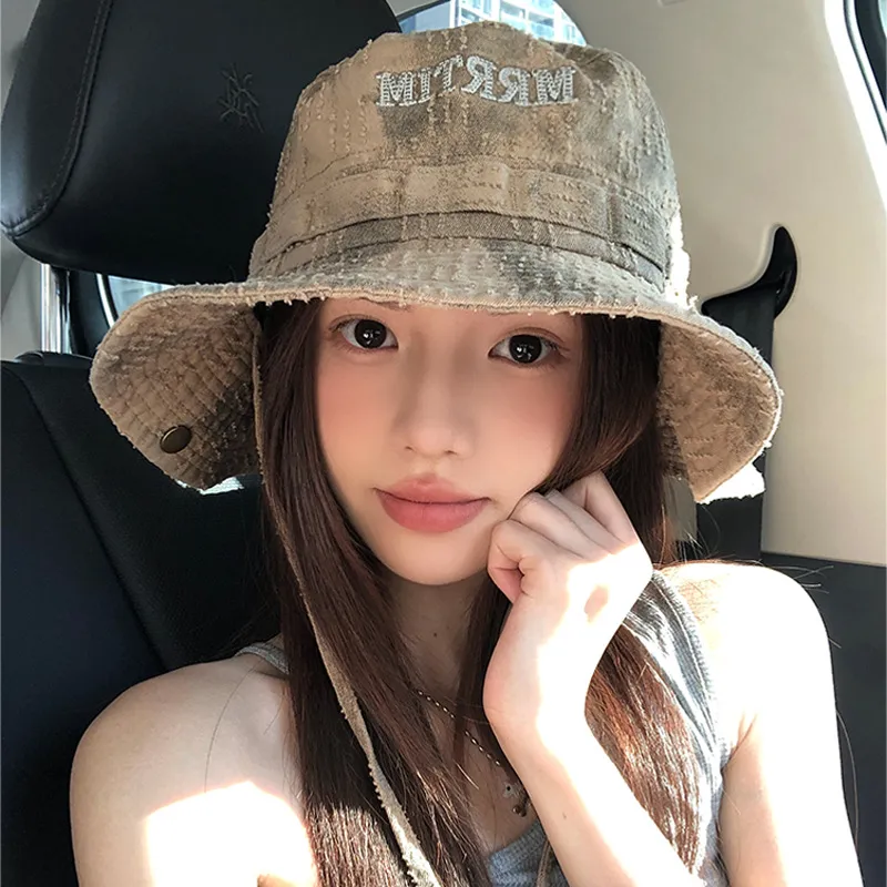 VIVIWELL Denim Bucket Hats Unisex-3
