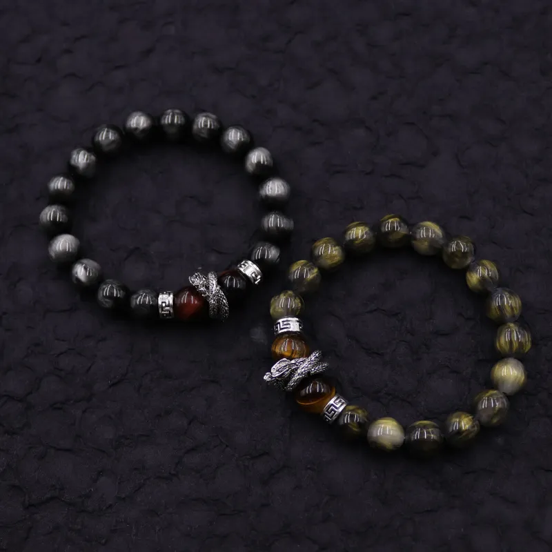 ASTAR HADES Tiger's Eye Stone Bracelets Unisex-2